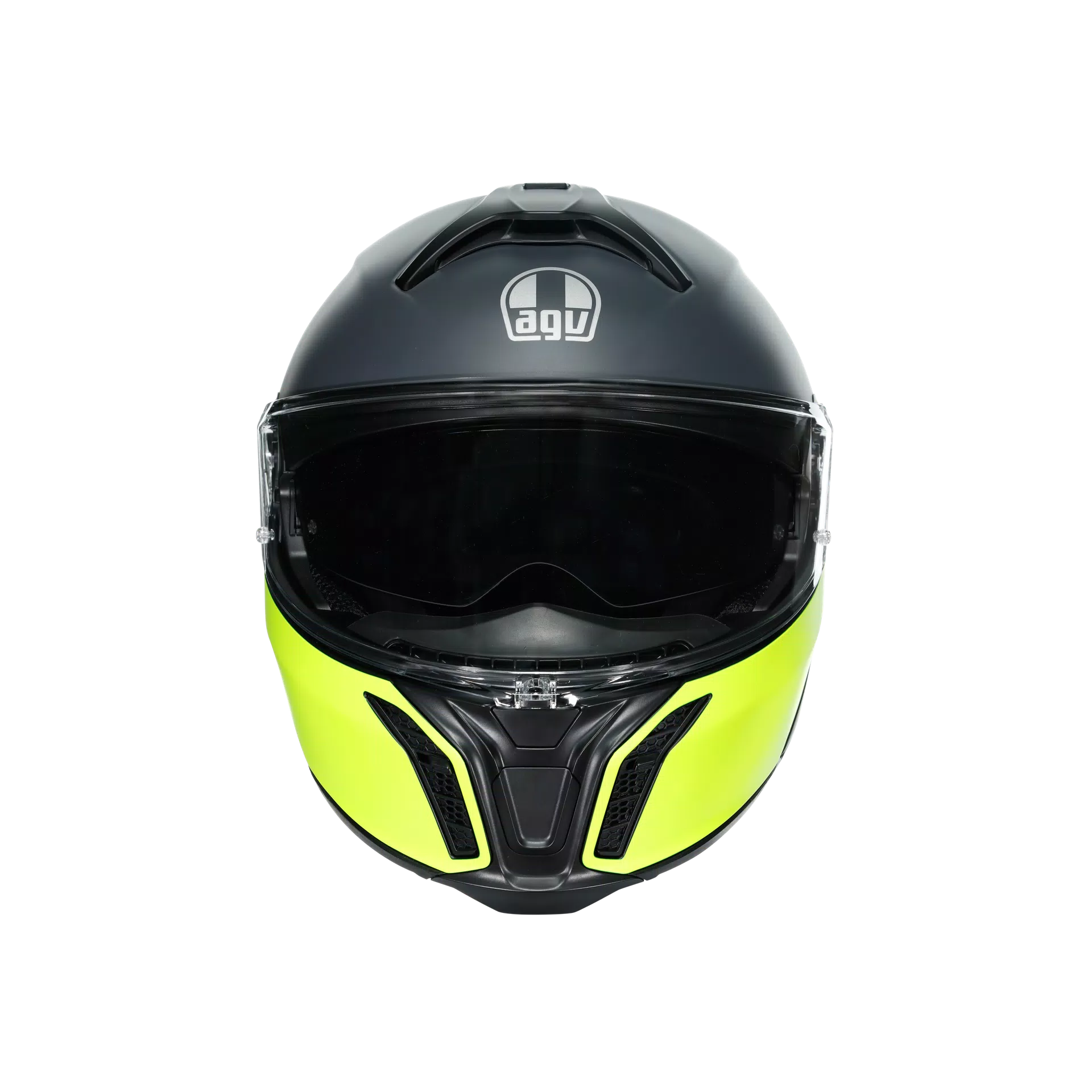 TOURMODULAR BALANCE MATT BLACK/YEL FL/GREY - MOTORRAD MODULARHELM E2206
