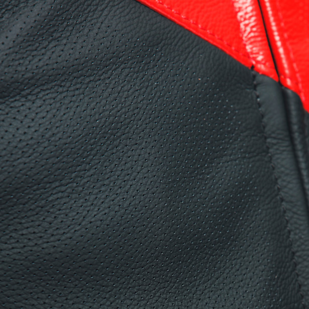 sportiva-giacca-moto-in-pelle-perforata-uomo-black-matt-lava-red-white image number 14