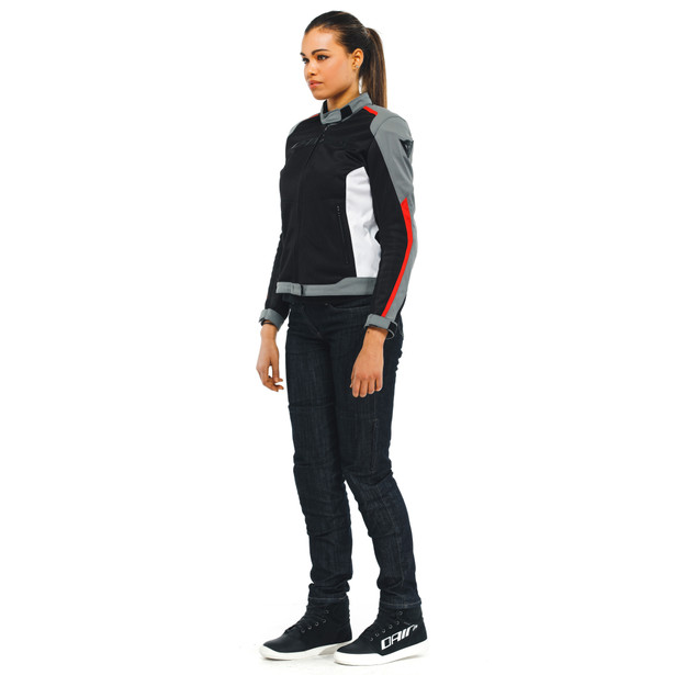 hydraflux-2-air-d-dry-giacca-moto-impermeabile-donna-black-charcoal-gray-lava-red image number 3