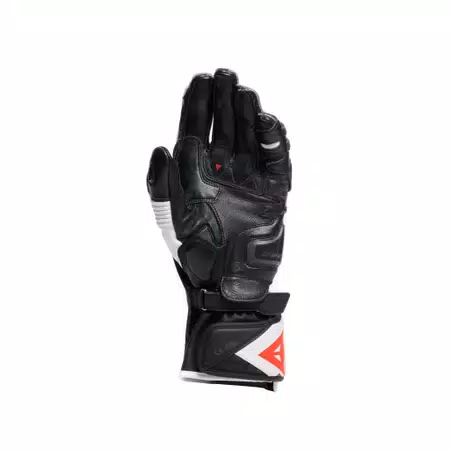 FIERO - MOTORRAD-RENNHANDSCHUH AUS LEDER - BLACK/WHITE/RED-FLUO - 3