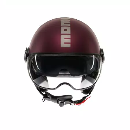 MOMODESIGN FGTR EVO MATT AMARENA / SILVER - JET HELMET WITH DUAL VISOR E2206 -  - 2