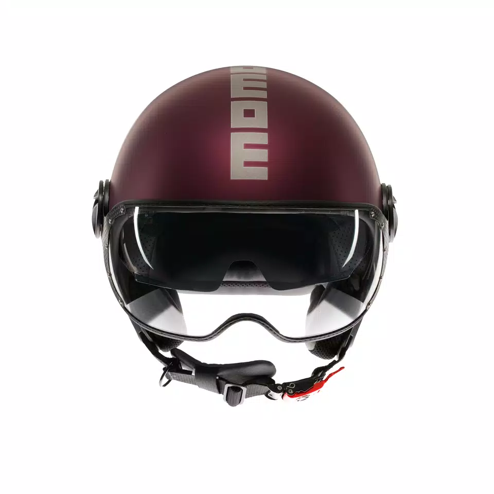 MOMODESIGN FGTR EVO MATT AMARENA / SILVER - JET HELMET WITH DUAL VISOR E2206 -  - 2