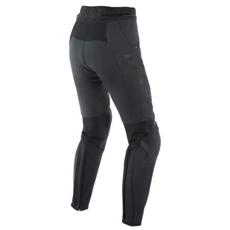 PONY 3 - DAMES MOTORFIETS LEREN BROEK - BLACK-MATT - 2
