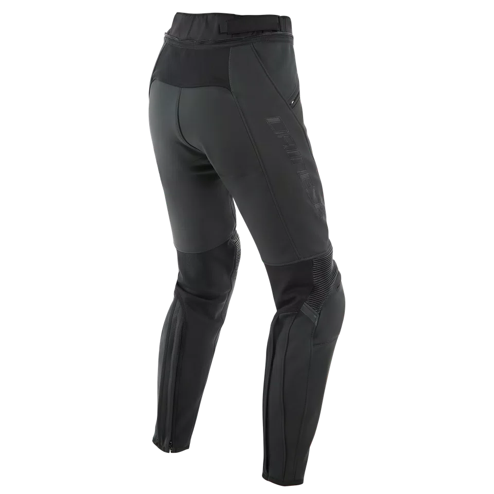 PONY 3 - PANTALONI MOTO IN PELLE DONNA | BLACK-MATT | Dainese