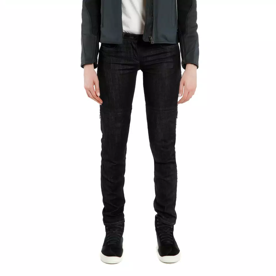 DENIM SLIM - WOMEN'S MOTORCYCLE JEANS | BLACK | Dainese