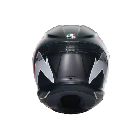 K6 S FLASH MATT BLACK/GREY/RED - MOTORBIKE FULL FACE HELMET E2206 -  - 5