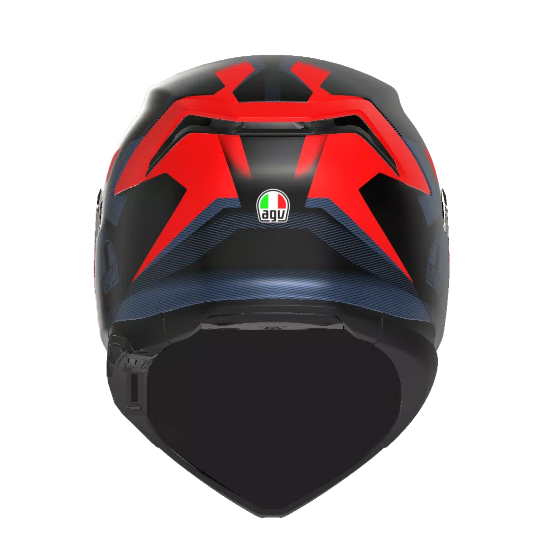 K7 MPLK GLIMPSE MATT BLACK/RED - MOTORBIKE FULL FACE HELMET DOT (E2206)