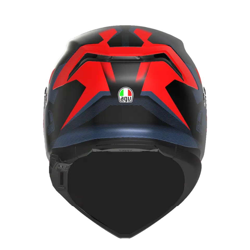 K7 MPLK GLIMPSE MATT BLACK/RED - MOTORBIKE FULL FACE HELMET DOT (E2206) -  - 8