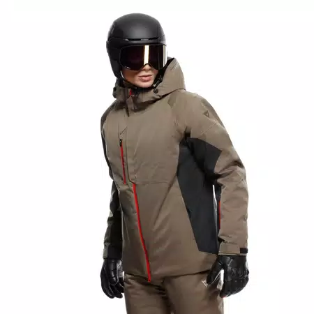 ETRA AEROSENSE-DRY - MEN'S SKI JACKET - BUNGEE BROWN/STRETCH LIMO - 4