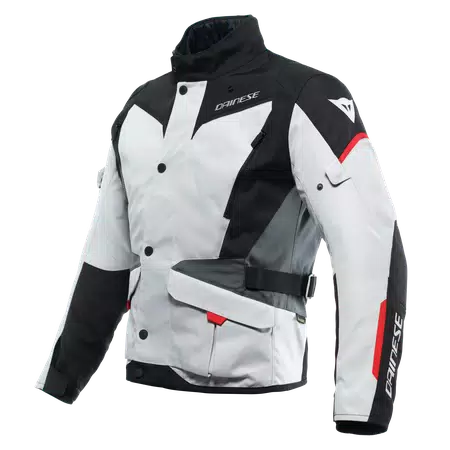 TEMPEST 3 D-DRY® - MEN'S WATERPROOF MOTORCYCLE JACKET - GLACIER-GRAY/BLACK/LAVA-RED - 1