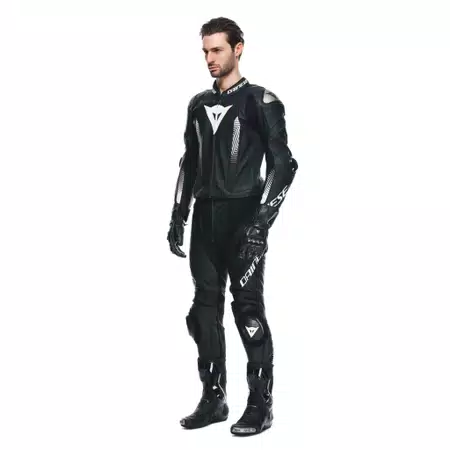 LAGUNA SECA 5 - HEREN 2-DELIG MOTORFIETS GEPERFOREERD LEDER PAK - BLACK/BLACK/WHITE - 4