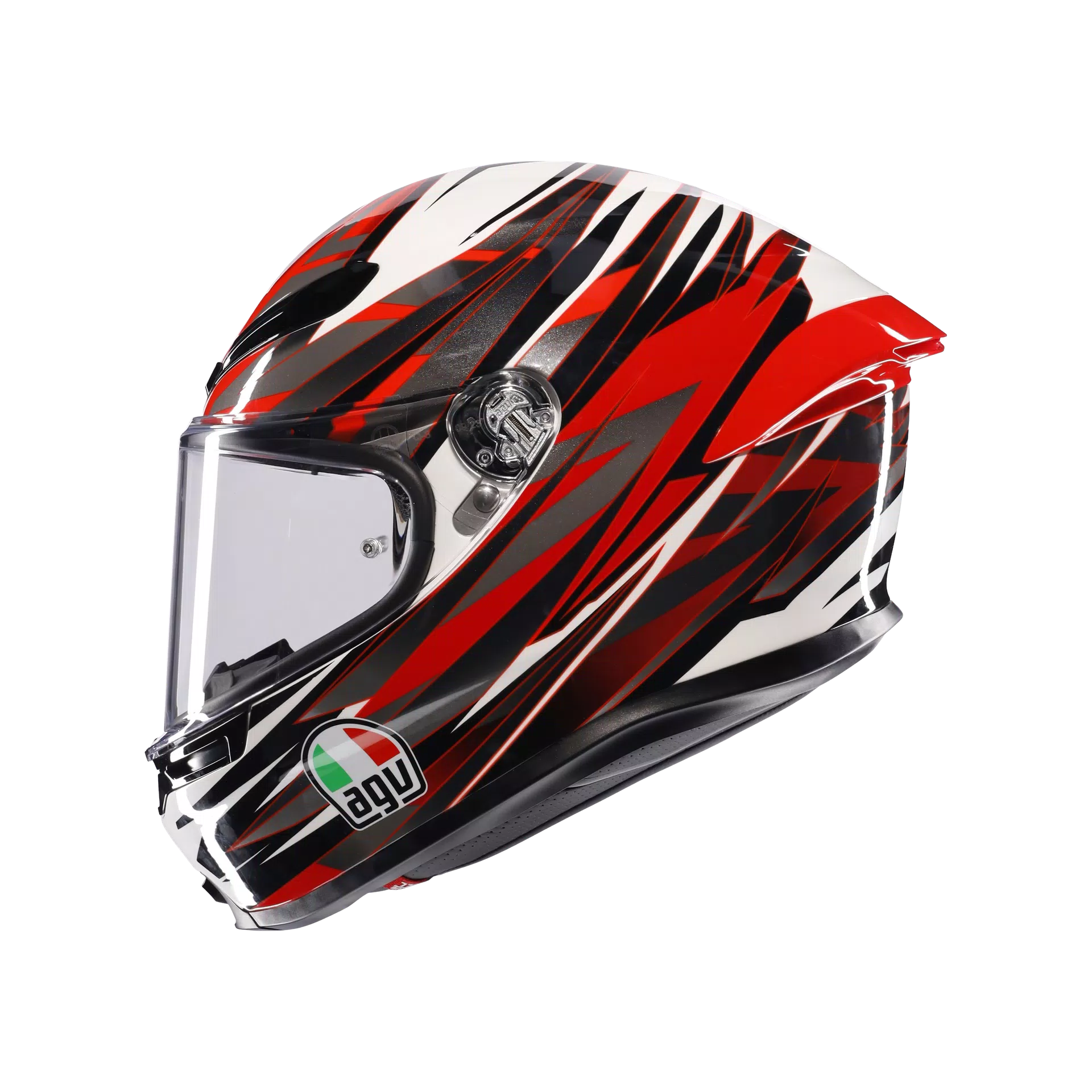 K6 S REEVAL WHITE/RED/GREY - CASQUE MOTO INT&Eacute;GRAL E2206