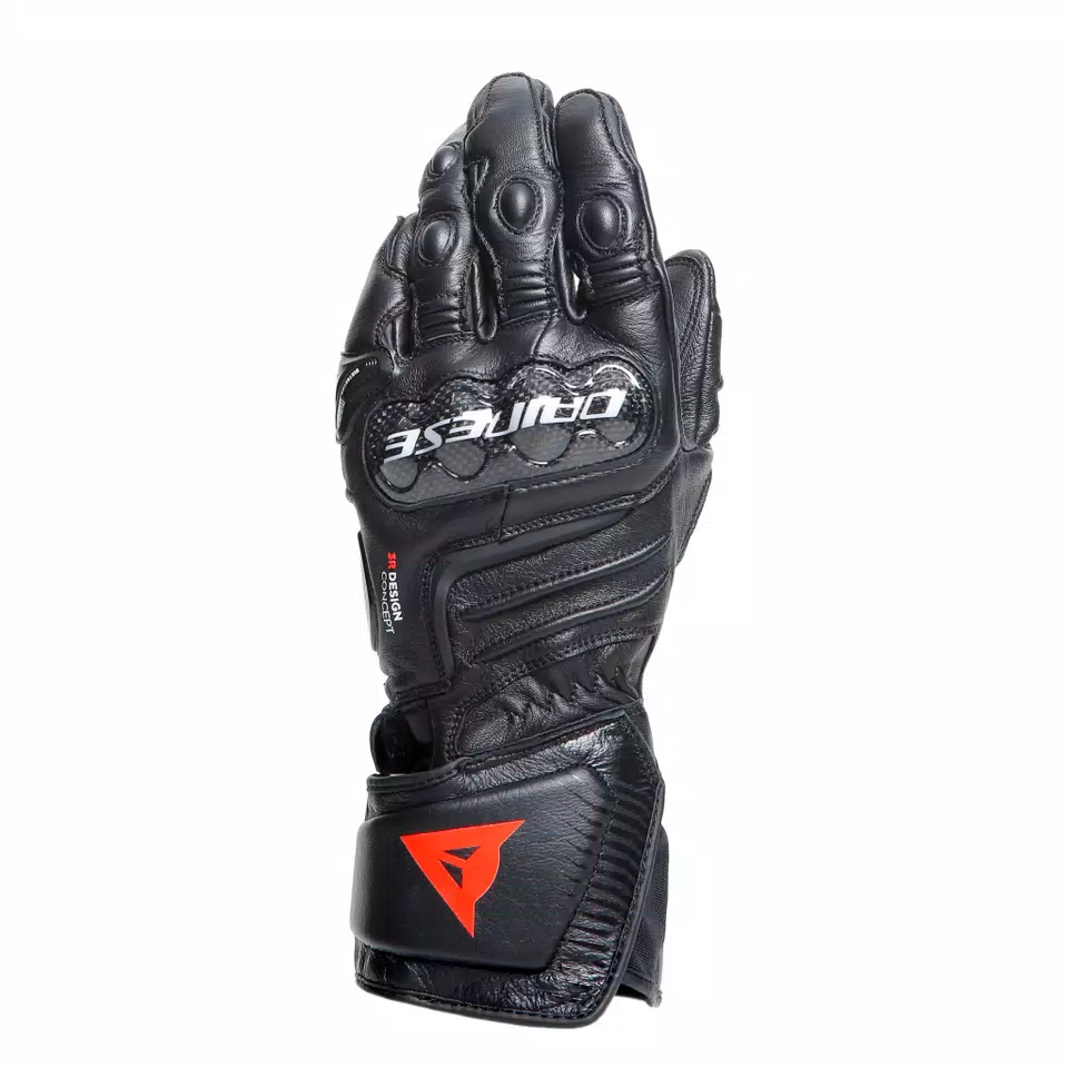 CARBON 4 LONG LEATHER GLOVES | BLACK/BLACK/BLACK | Dainese