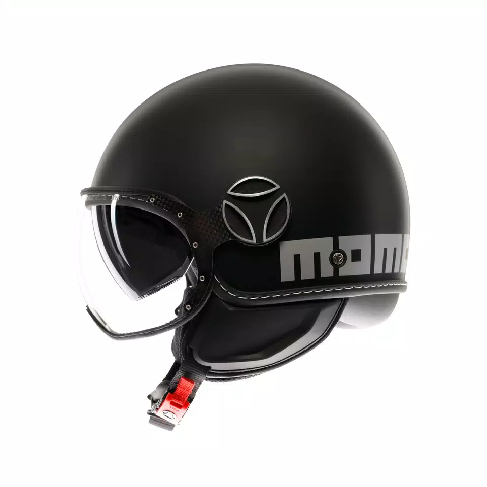 MOMODESIGN FGTR EVO MATT BLACK / SILVER - JET HELMET WITH DUAL VISOR E2206 -  - 4