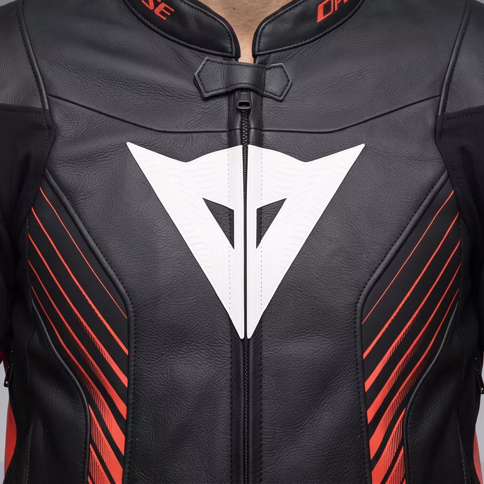 SUPER SPEED 5 LEATHER JACKET - BLACK/RED-FLUO/WHITE - 7