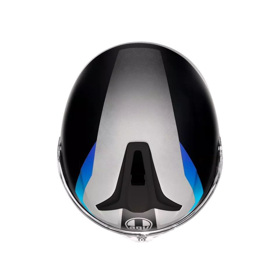 TOURMODULAR STRAY MATT BLACK/GREY/BLUE - MOTORBIKE FLIP UP HELMET E2206 -  - 7