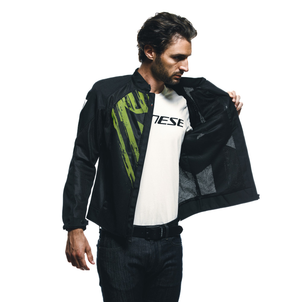 herosphere-air-blouson-moto-estival-homme-black-fluo-yellow-tarmac image number 11