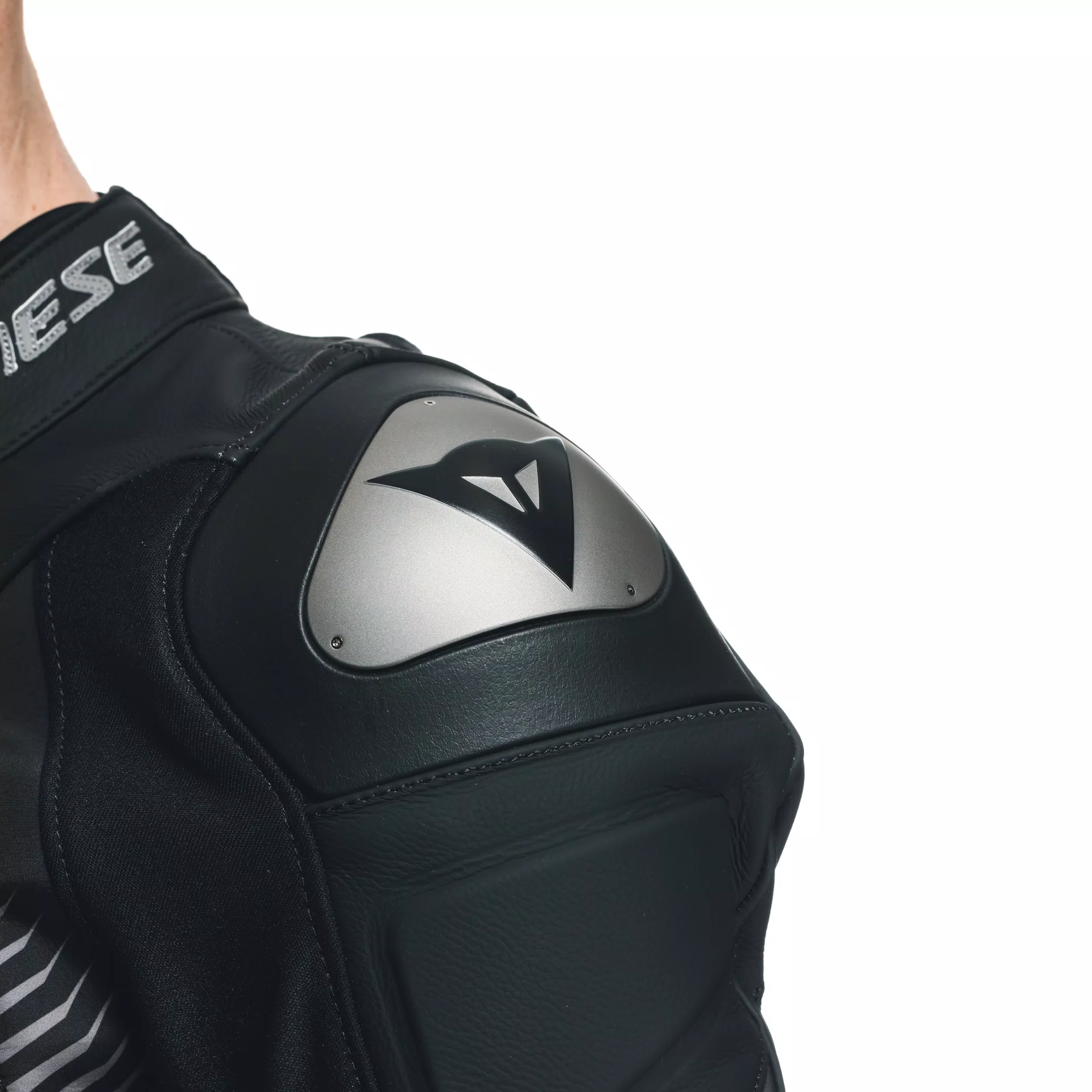 SUPER SPEED 4 LEATHER JACKET BLACK MATT CHARCOAL GRAY Dainese