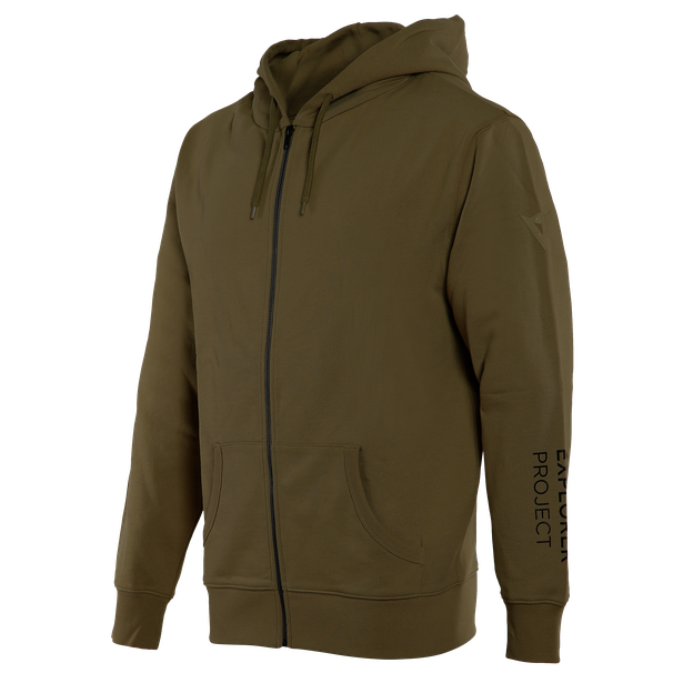 FELPA ADVENTURE FULL-ZIP MILITARY-OLIVE/BLACK- Casual Wear