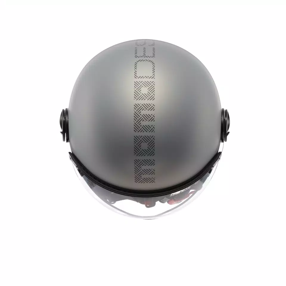MOMODESIGN FGTR EVO MATT GREY / CERULEAN GREY - JET HELMET WITH DUAL VISOR E2206 -  - 6