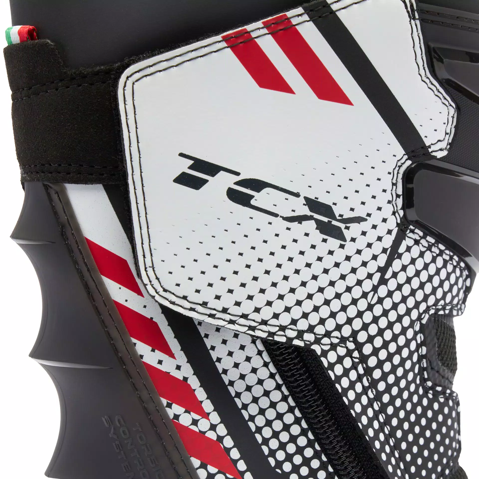 S-TR1 AIR BOTTES MOTO SPORT HOMME - NOIR/BLANC/ROUGE
