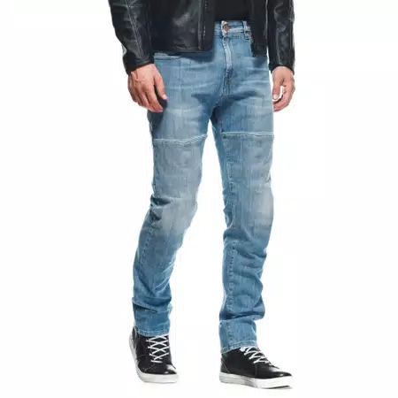 DENIM STONE SLIM - MEN'S MOTORCYCLE JEANS - LIGHT-BLUE - 3