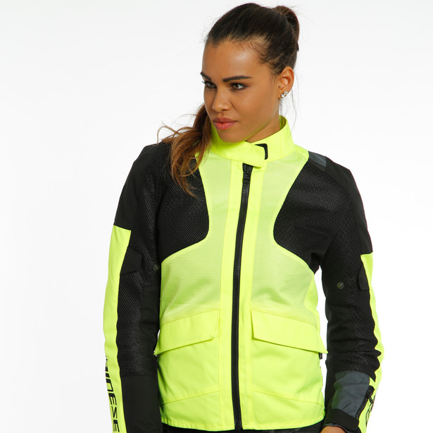 air-tourer-lady-tex-jacket-fluo-yellow-ebony-black image number 11