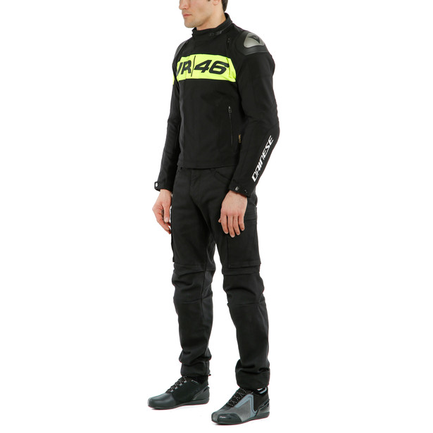 vr46-podium-d-dry-jacket-black-fluo-yellow image number 3