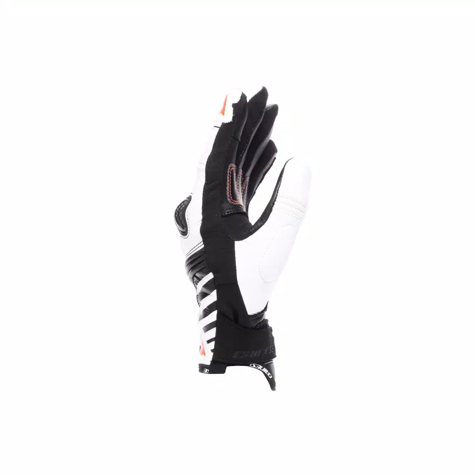 REACTO CARBON SHORT GLOVES WMN - BLACK/WHITE/RED-FLUO - 2