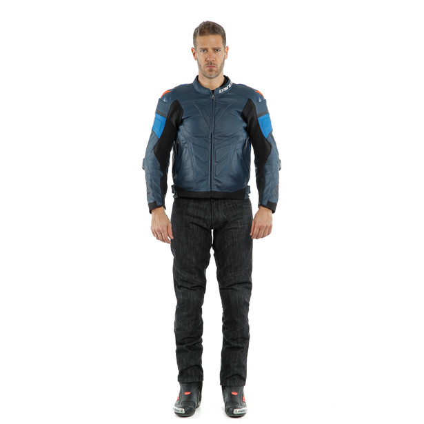 super-race-leather-jacket-black-iris-light-blue-fluo-red image number 17