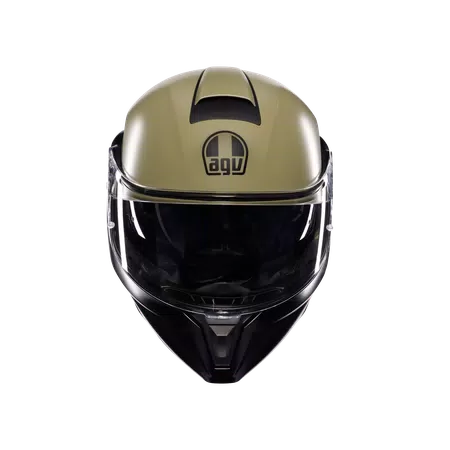STREETMODULAR MONO MATT PASTELLO GREEN/BLACK - MOTORBIKE FLIP UP HELMET E2206 -  - 2