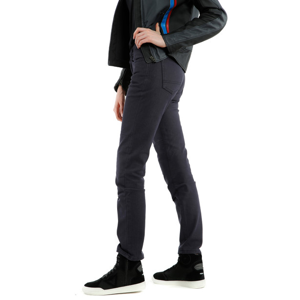 casual-slim-pantaloni-moto-in-tessuto-donna-blue image number 4