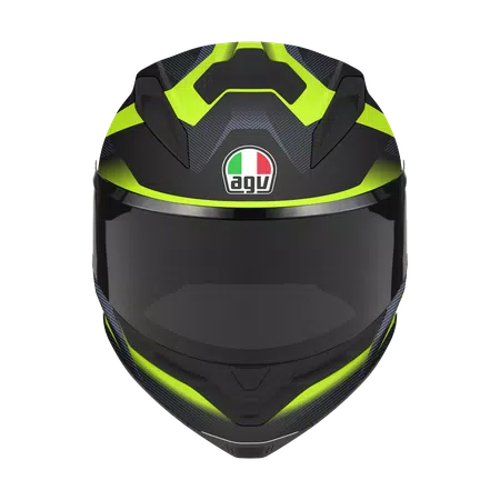 K7 AGV DOT(E2206) MPLK - GLIMPSE  MATT BLACK/YELLOW FLUO -  - 2