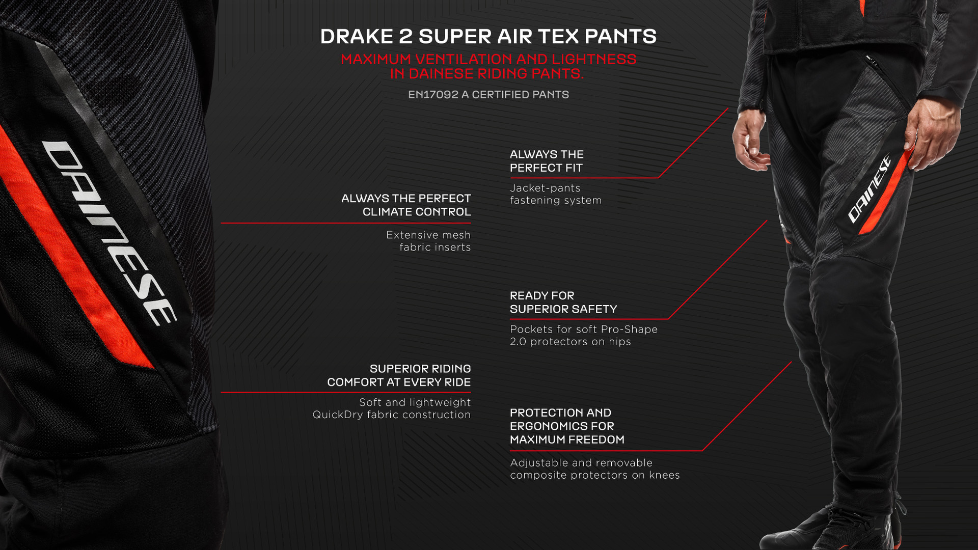 DRAKE 2 SUPER AIR TEX PANTS | Dainese