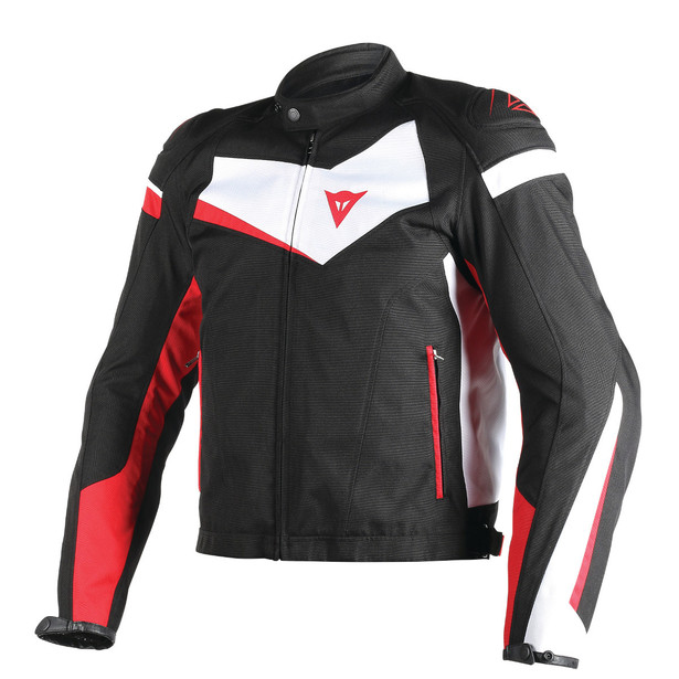 veloster-tex-jacket-black-white-red image number 0