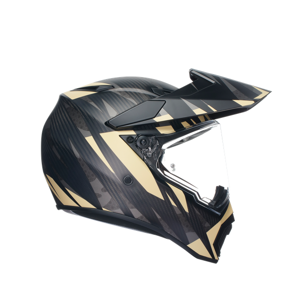 ax9-steppa-matt-carbon-grey-sand-motorbike-full-face-helmet-e2206 image number 2