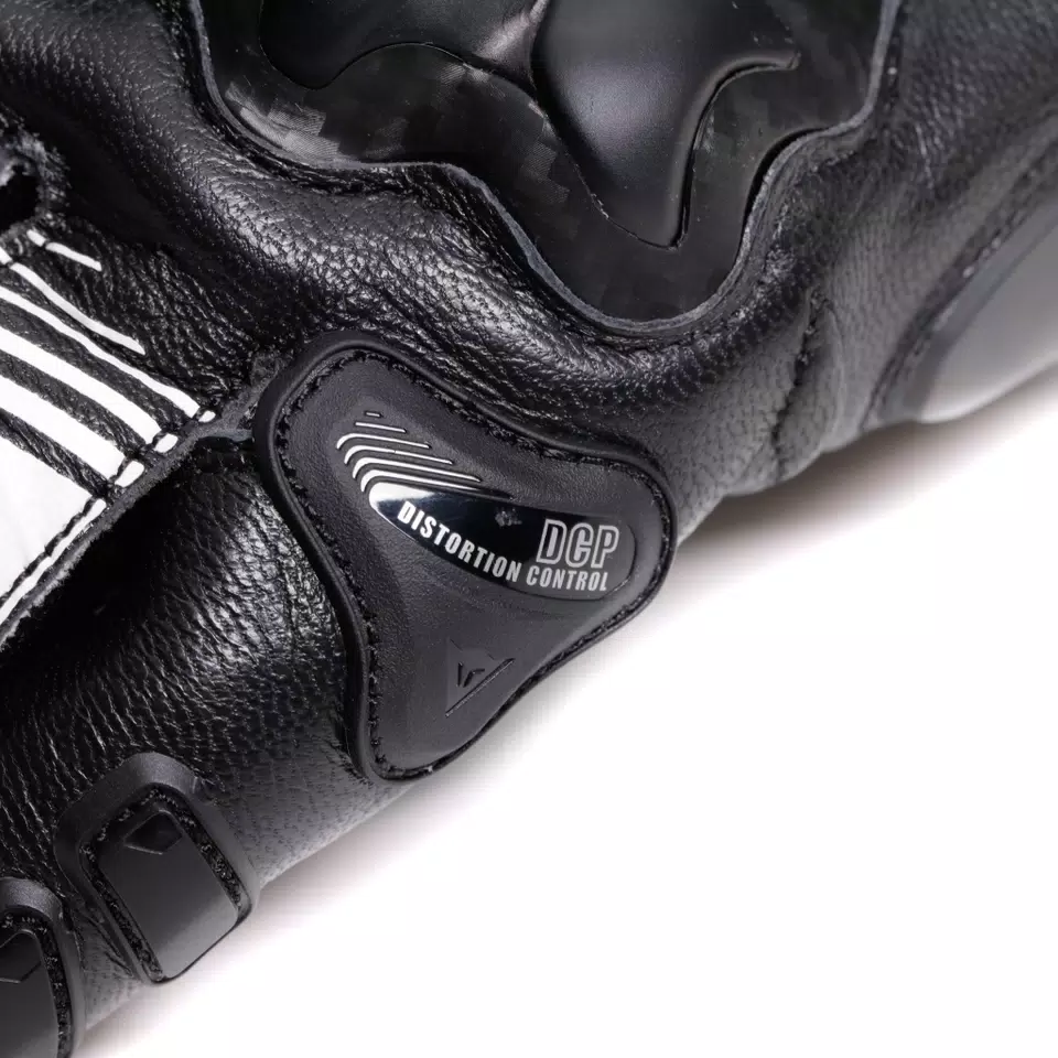 FIERO - GANTS DE MOTO RACING EN CUIR - BLACK/WHITE/RED-FLUO - 7