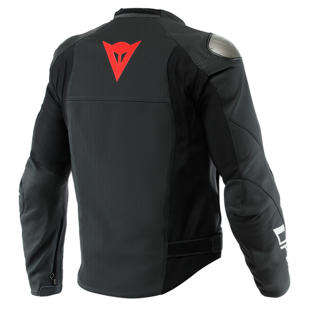 sportiva-giacca-moto-in-pelle-perforata-uomo-black-matt-black-matt-black-matt image number 1
