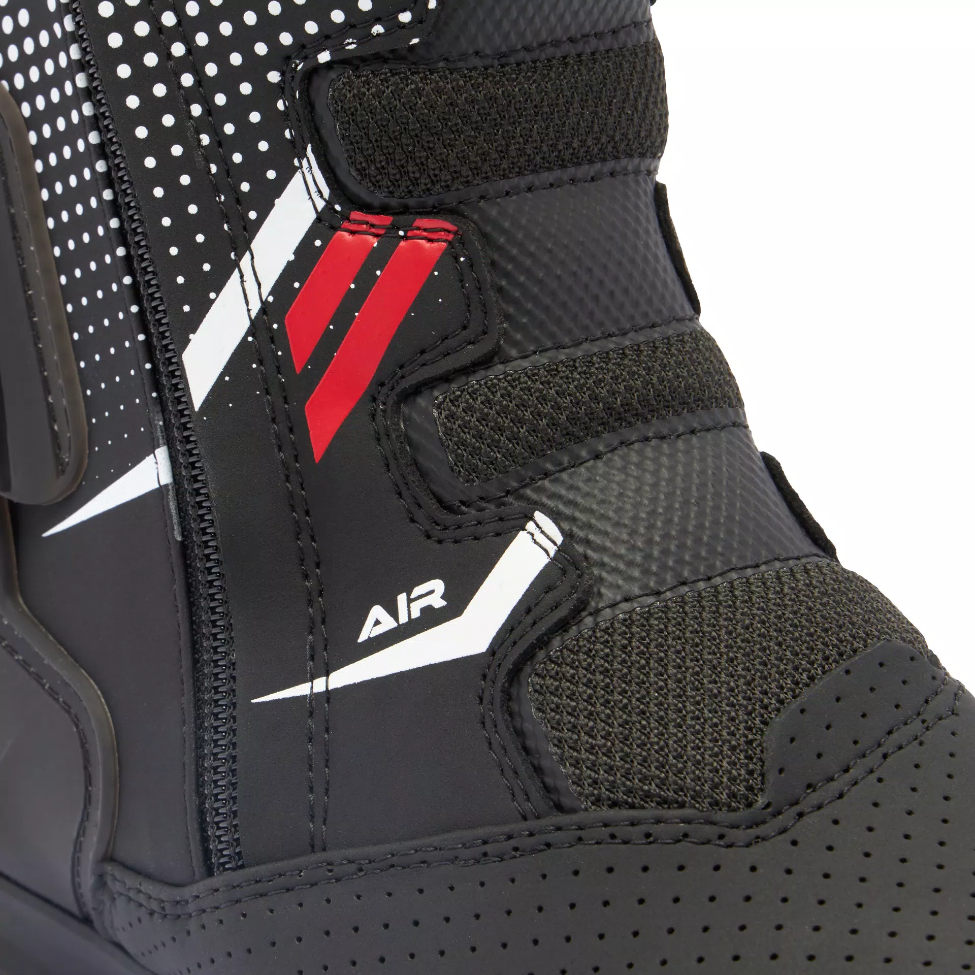 S-TR1 AIR BOTTES MOTO SPORT HOMME - NOIR/BLANC/ROUGE