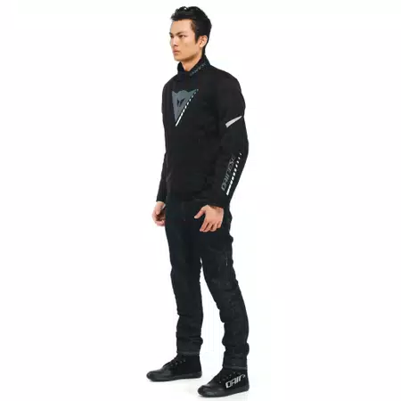 VELOCE D-DRY®- MEN'S WATERPROOF MOTORCYCLE JACKET - BLACK/CHARCOAL-GRAY/WHITE - 4