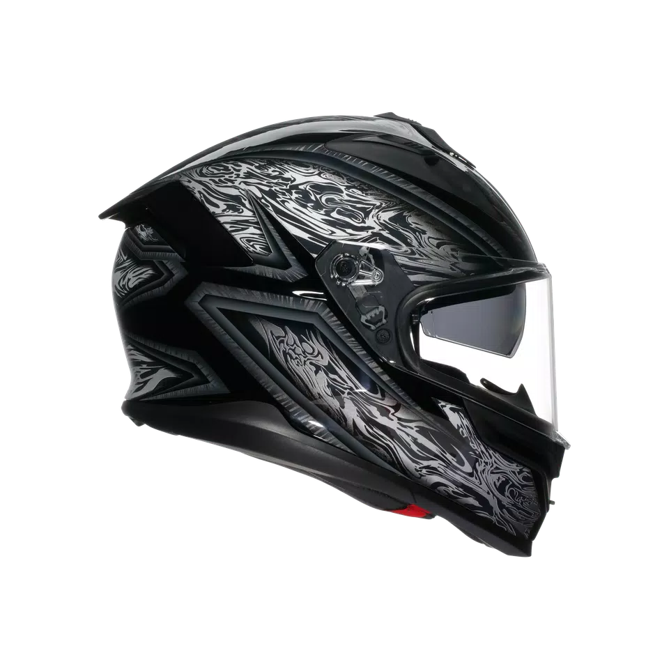 K7 MPLK DAMASCUS BLACK/SILVER - MOTORBIKE FULL FACE HELMET DOT (E2206) -  - 3