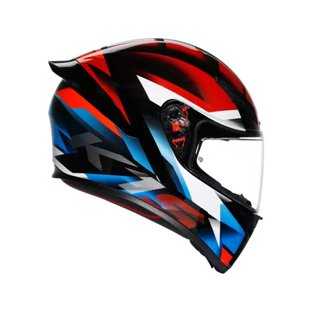 K1 S FASTLAP BLACK/RED/BLUE - MOTORBIKE FULL FACE HELMET DOT (E2206) -  - 3