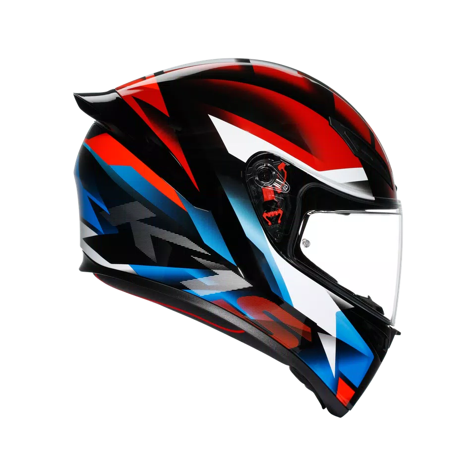 K1 S FASTLAP BLACK/RED/BLUE - MOTORBIKE FULL FACE HELMET DOT (E2206) -  - 3