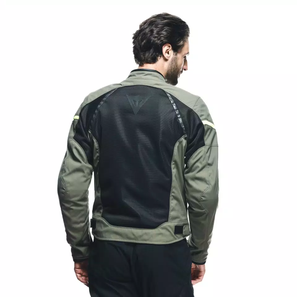 AIR FRAME 3 TEX - MEN'S SUMMER MOTORCYCLE JACKET IN FABRIC - ARMY GREEN/BLACK/FLUO YELLOW - 6