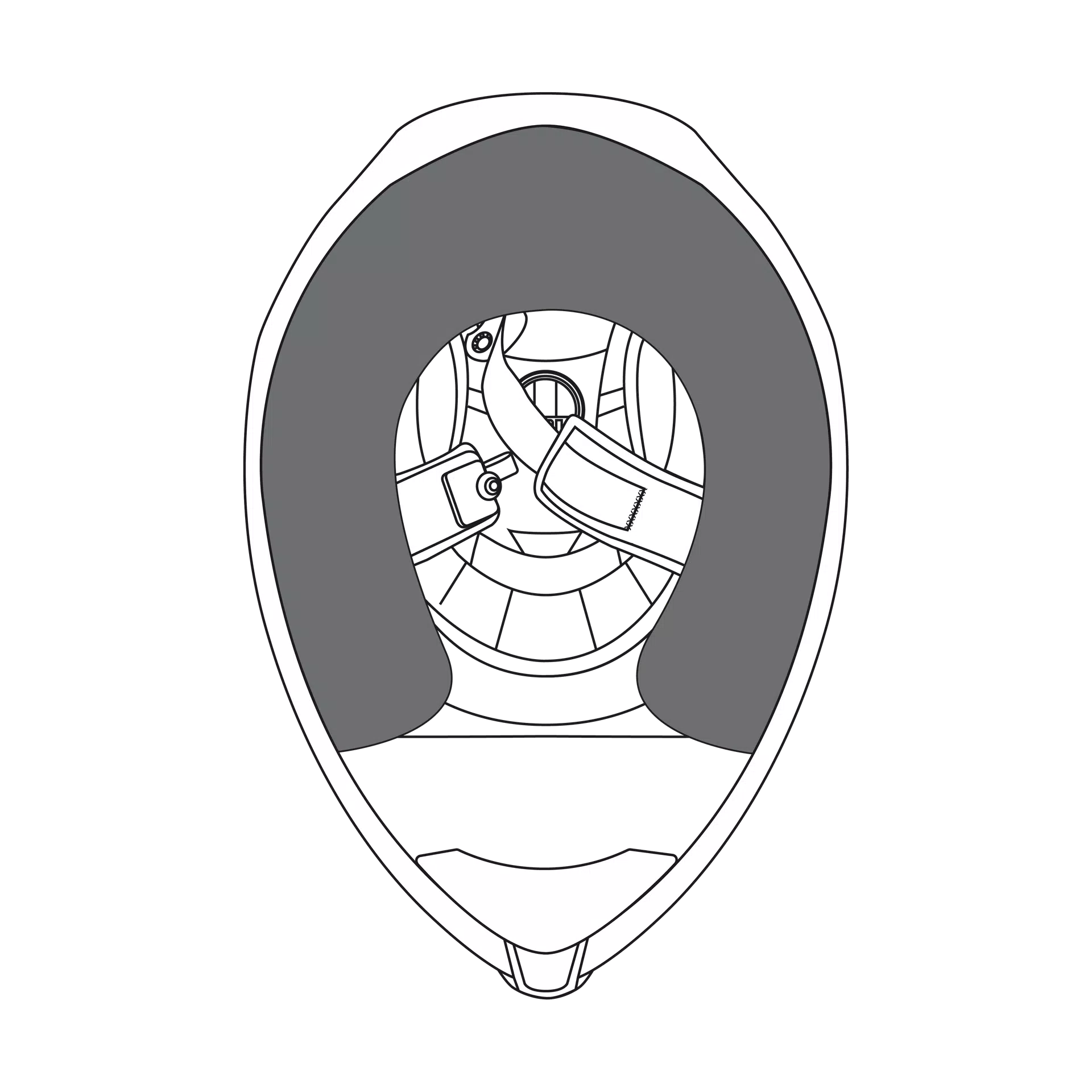 AGV CHEEK PADS COMPACT ST/NUMO EVO ST (XL) - NEUTRAL