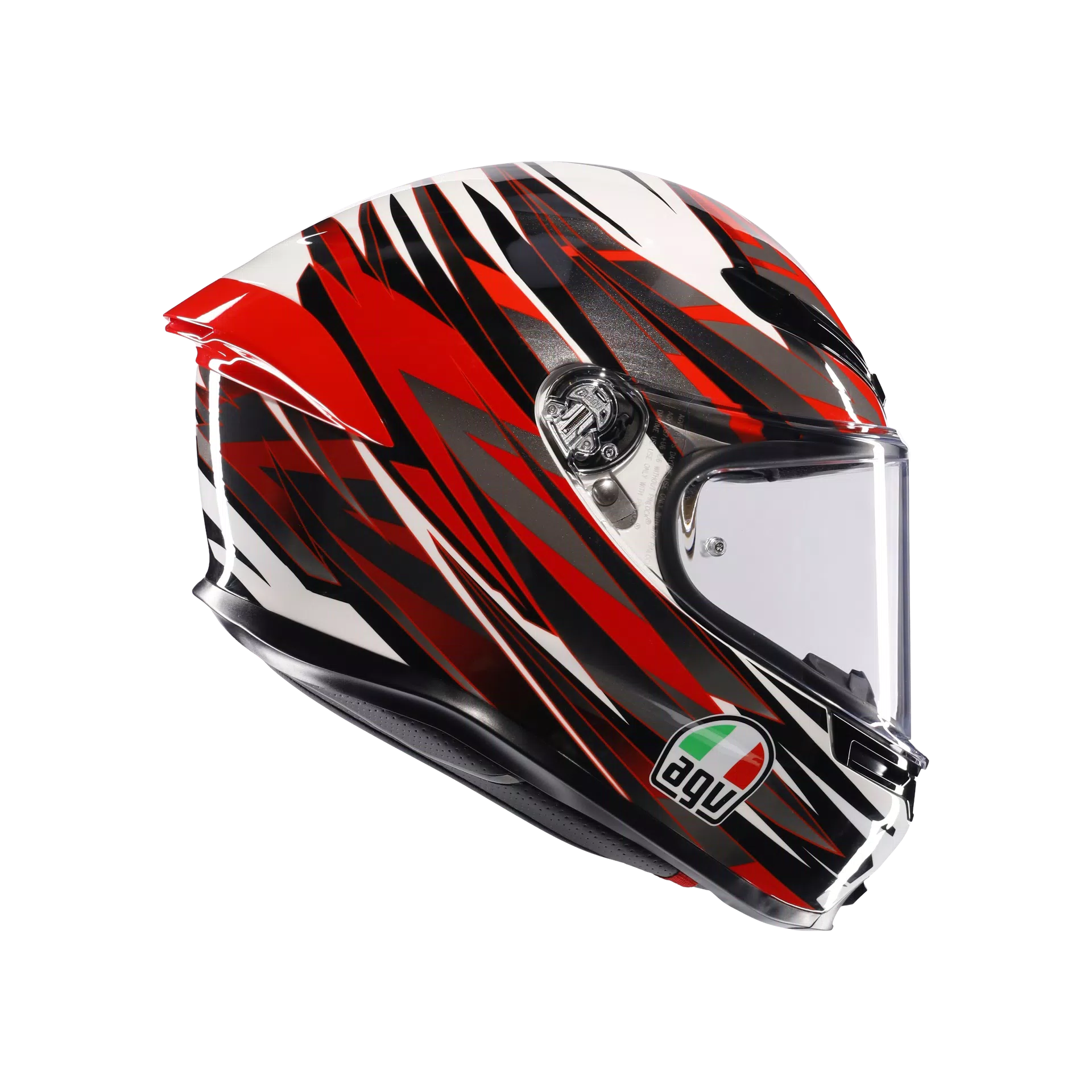 K6 S REEVAL WHITE/RED/GREY - CASQUE MOTO INT&Eacute;GRAL E2206