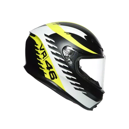 K6 AGV DOT(ECE) TOP MPLK - RAPID 46 MATT BLACK/WH/YELLOW -  - 2