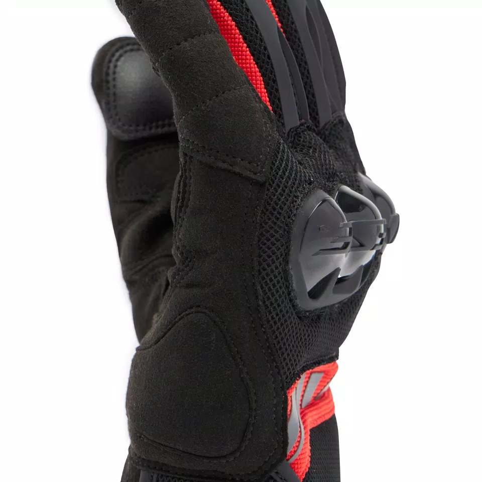 MIG 3 AIR - MEN'S MOTORCYCLE TEXTILE SUMMER GLOVES - BLACK/RED-LAVA - 10