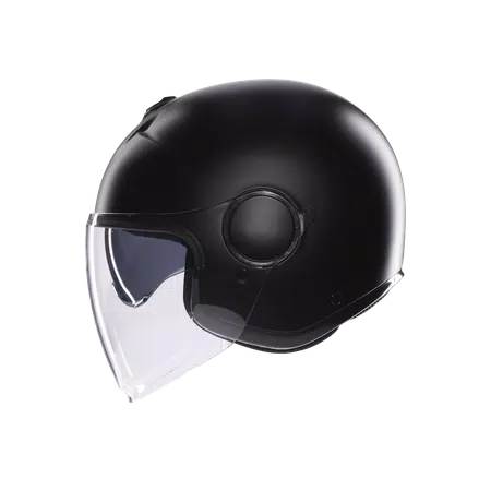 ETERES MONO MATT BLACK - MOTORBIKE OPEN FACE HELMET E2206 -  - 4