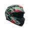 K3 DECEPT MATT BLACK/GREEN/RED - MOTORBIKE FULL FACE HELMET E2206